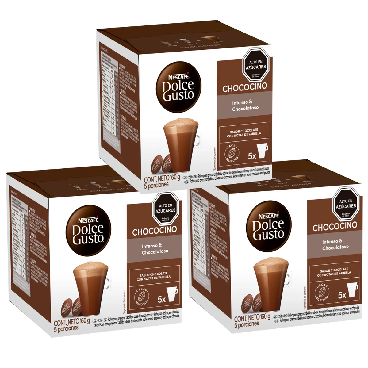 DOLCE GUSTO - Pack 3 Café NESCAFÉ DOLCE GUSTO® Chococino 10 Cápsulas