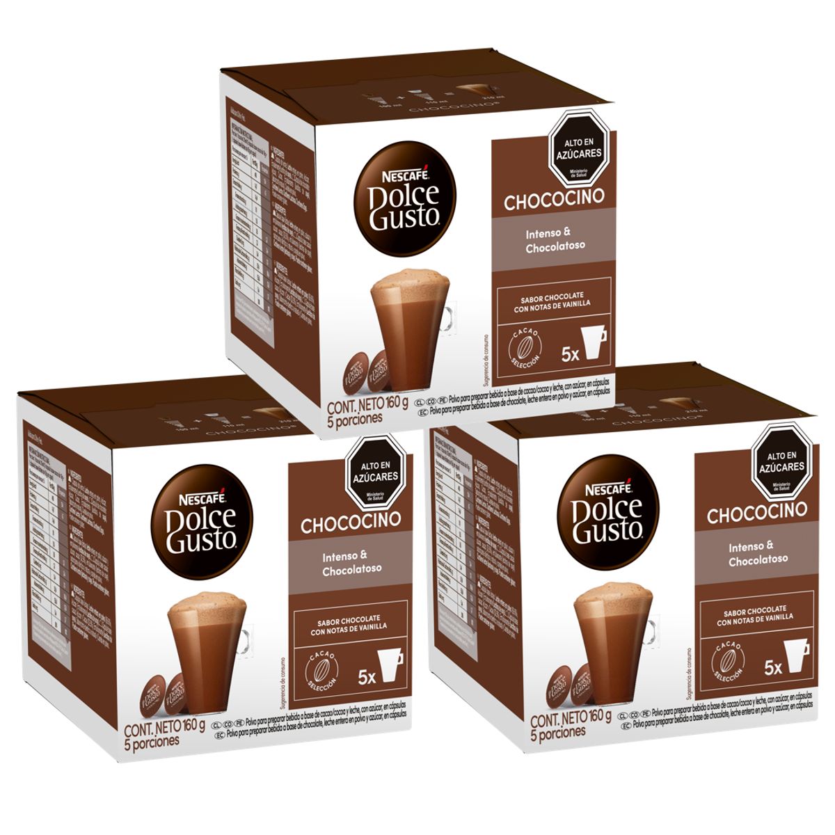 DOLCE GUSTO - Pack 3 Café NESCAFÉ DOLCE GUSTO® Chococino 10 Cápsulas