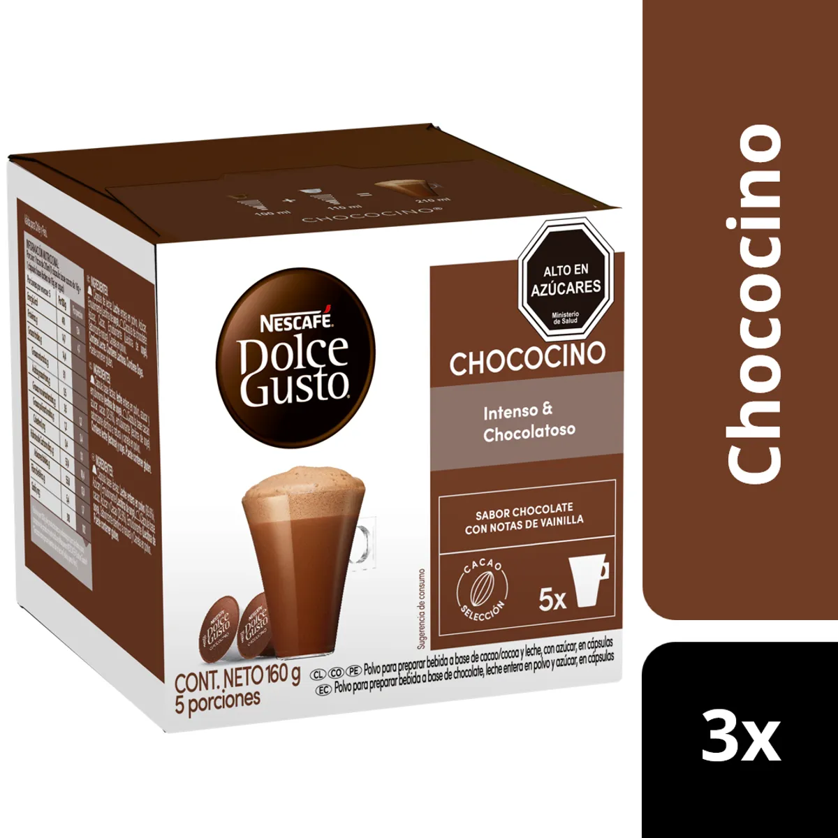 DOLCE GUSTO - Pack 3 Café NESCAFÉ DOLCE GUSTO® Chococino 10 Cápsulas