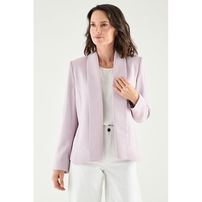 MA GRIFFE - Blazer Solapa Continua Lila Magriffe