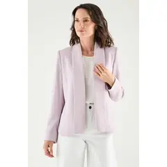 MA GRIFFE - Blazer Solapa Continua Lila Magriffe