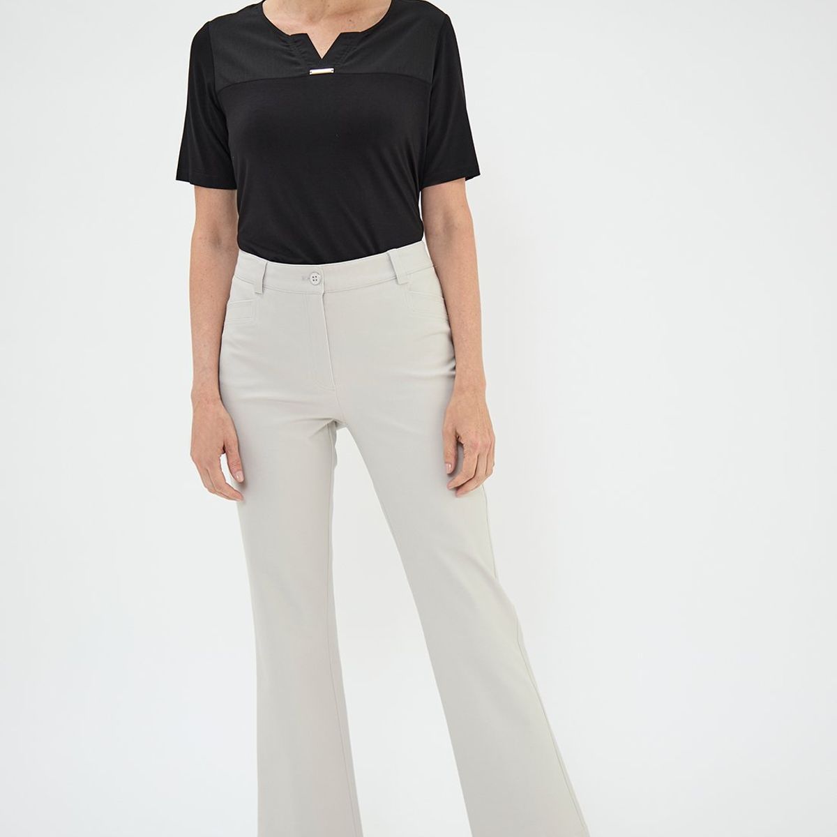 MA GRIFFE - Pantalon Gris Mujer Magriffe