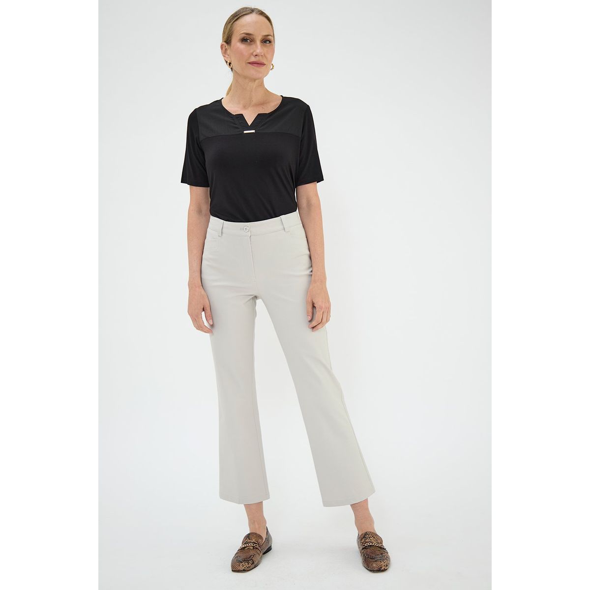 MA GRIFFE - Pantalon Gris Mujer Magriffe