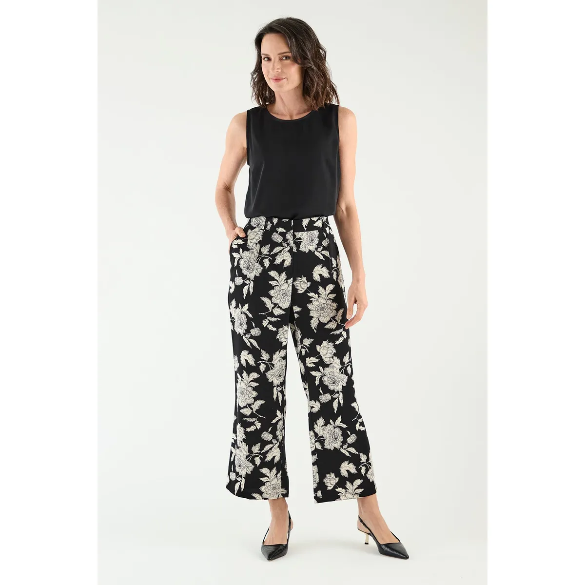 MA GRIFFE - Pantalon Negro Mujer Magriffe