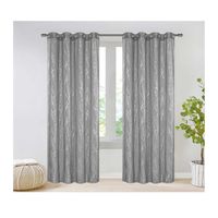 Cortina Velo Visillo 140 x 240 cm 2 Paños - Gris Ramas M248