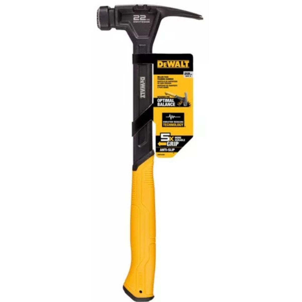 DEWALT - Martillo De Carpintero De 22 Onzas Dewalt Dwht51005 Cara fresada