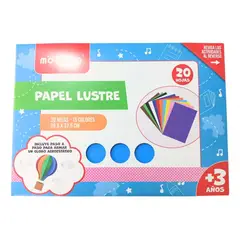 MOTARRO - Pack De 20 Hojas Para Papel Lustrado 15 Colores Vibrantes