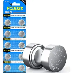 GEN - 10x Pila Bateria Tira Lr44 Ag13 A76 Reloj Calculadora Juego - Plateado