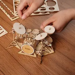 ROBOTIME - Batería de Madera Puzzle 3D - Miniatura Detallada