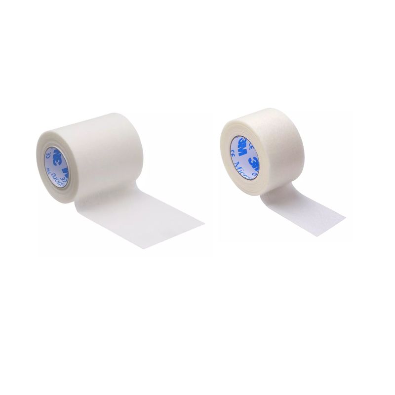 3M - Pack X2 Cinta Micropore Herida Tela 25cm + 5cm Color Blanco 3M
