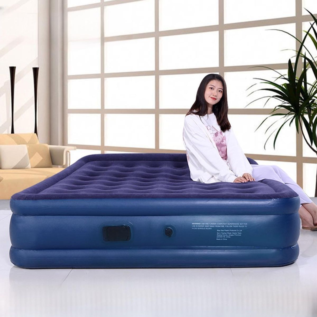 ACTUAL - Colchón Inflable Eléctrico 205x160x50 Incluye Bolso