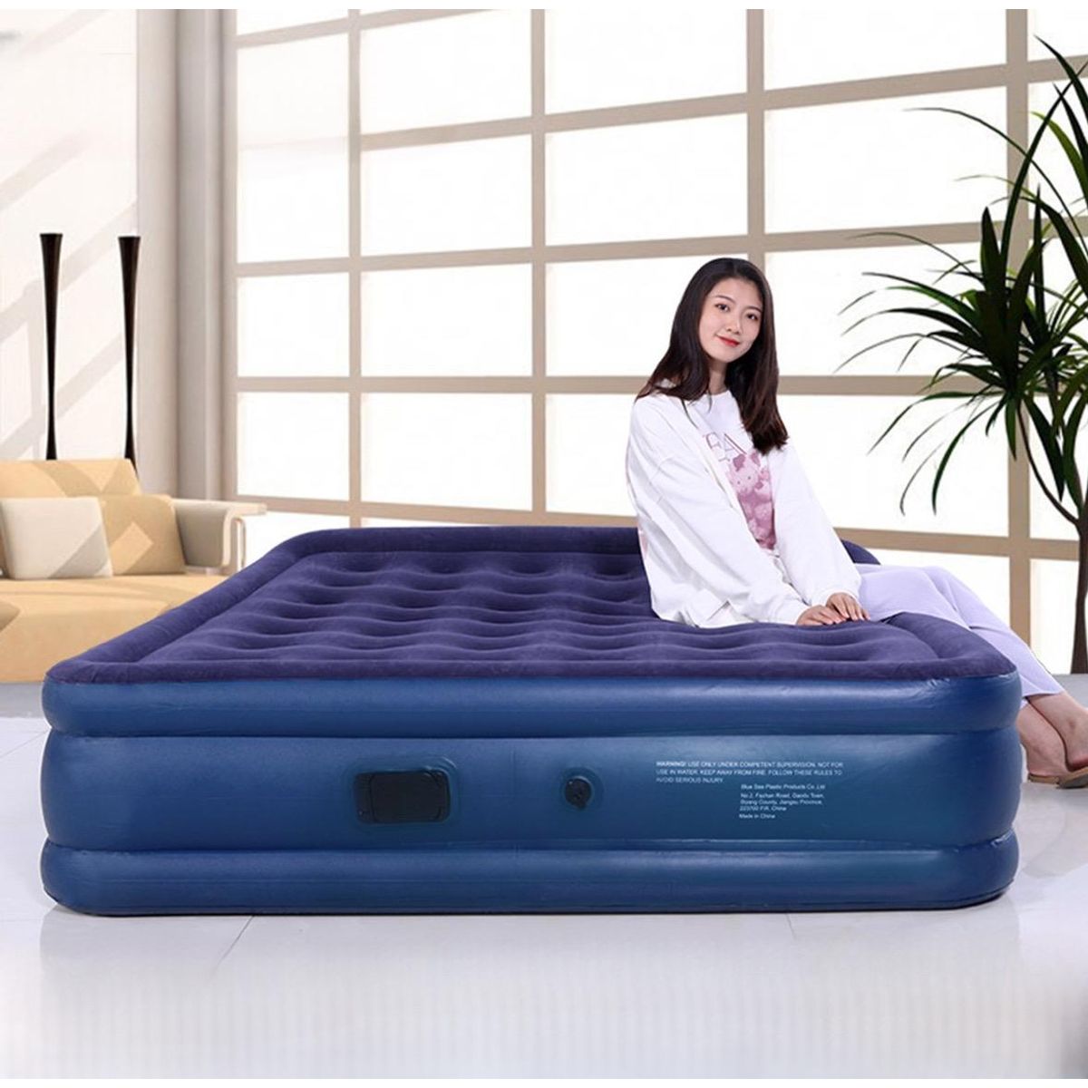 ACTUAL - Colchón Inflable Eléctrico 205x160x50 Incluye Bolso