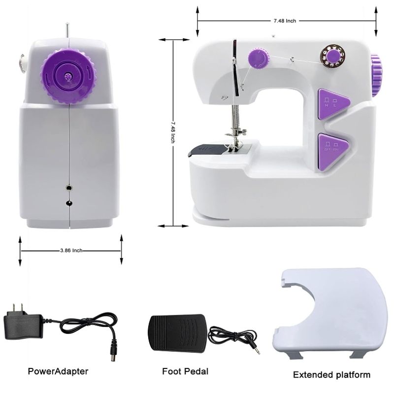 GENERICO - Máquina De Coser Portátil Liviana Con Pedal Easy Stitch