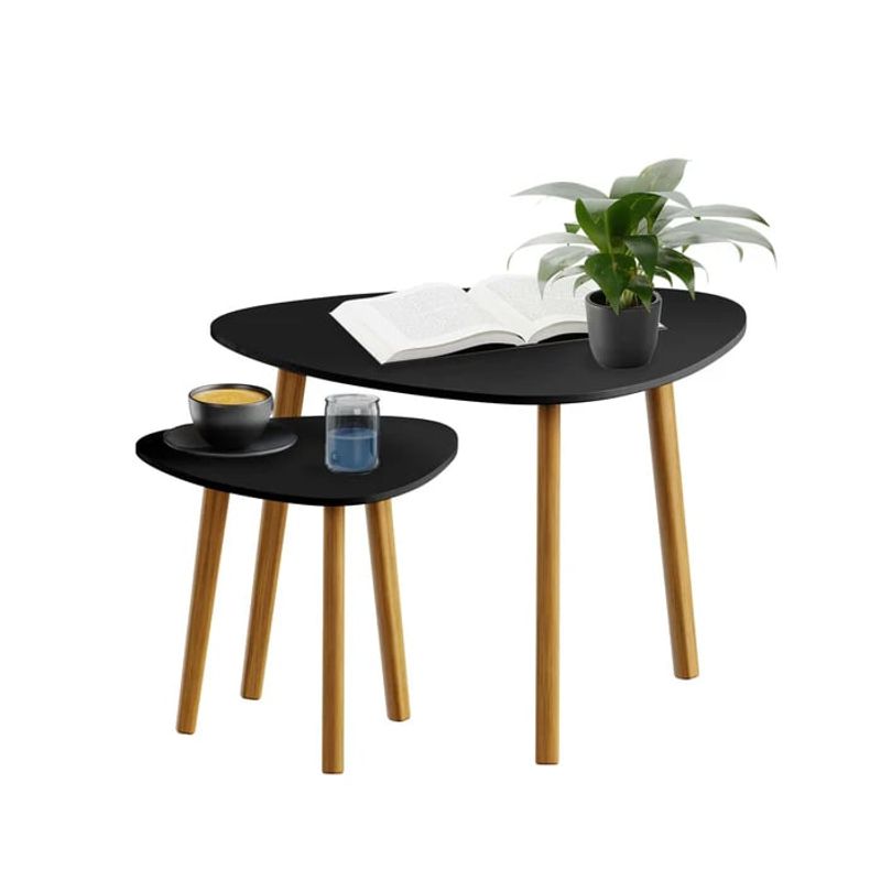 GENERICO - Set 2 Mesas Laterales Centro Nordicas Elegante Minimalistas