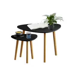GENERICO - Set 2 Mesas Laterales Centro Nordicas Elegante Minimalistas