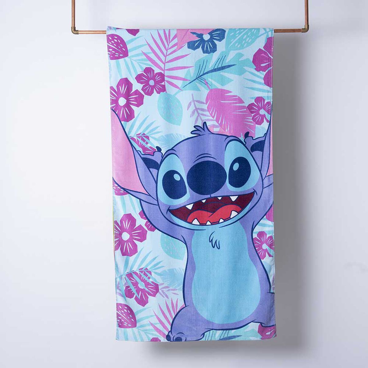 DISNEY - TOALLA ALGODON C/BOLSO STITCH 70X140 DISNEY 2024
