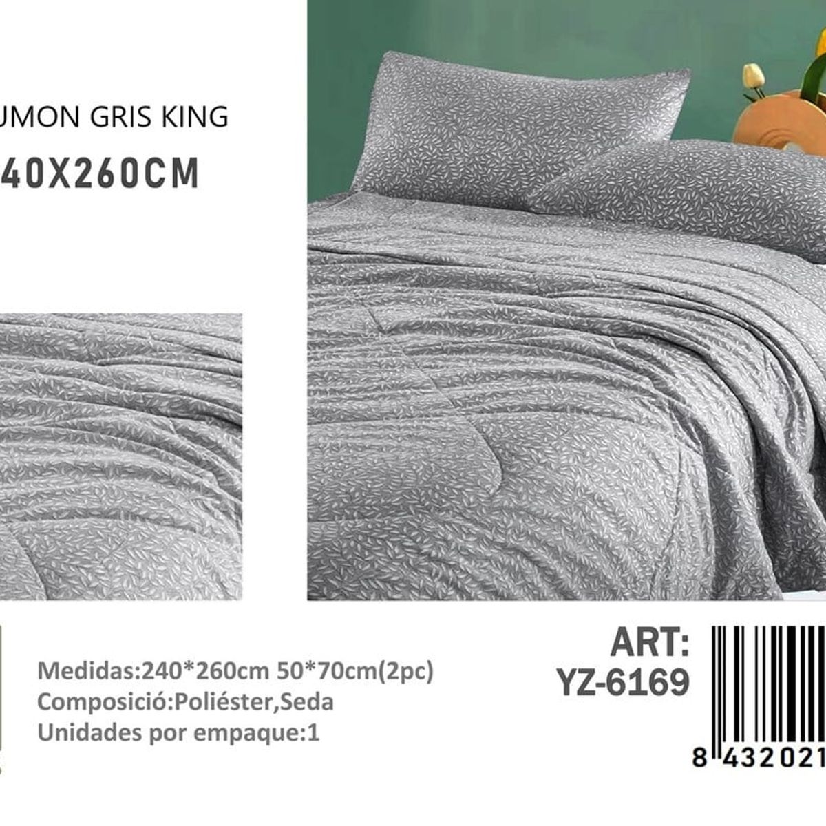 ANGELES DEL HOGAR - PLUMON KING III MUSAS GRIS