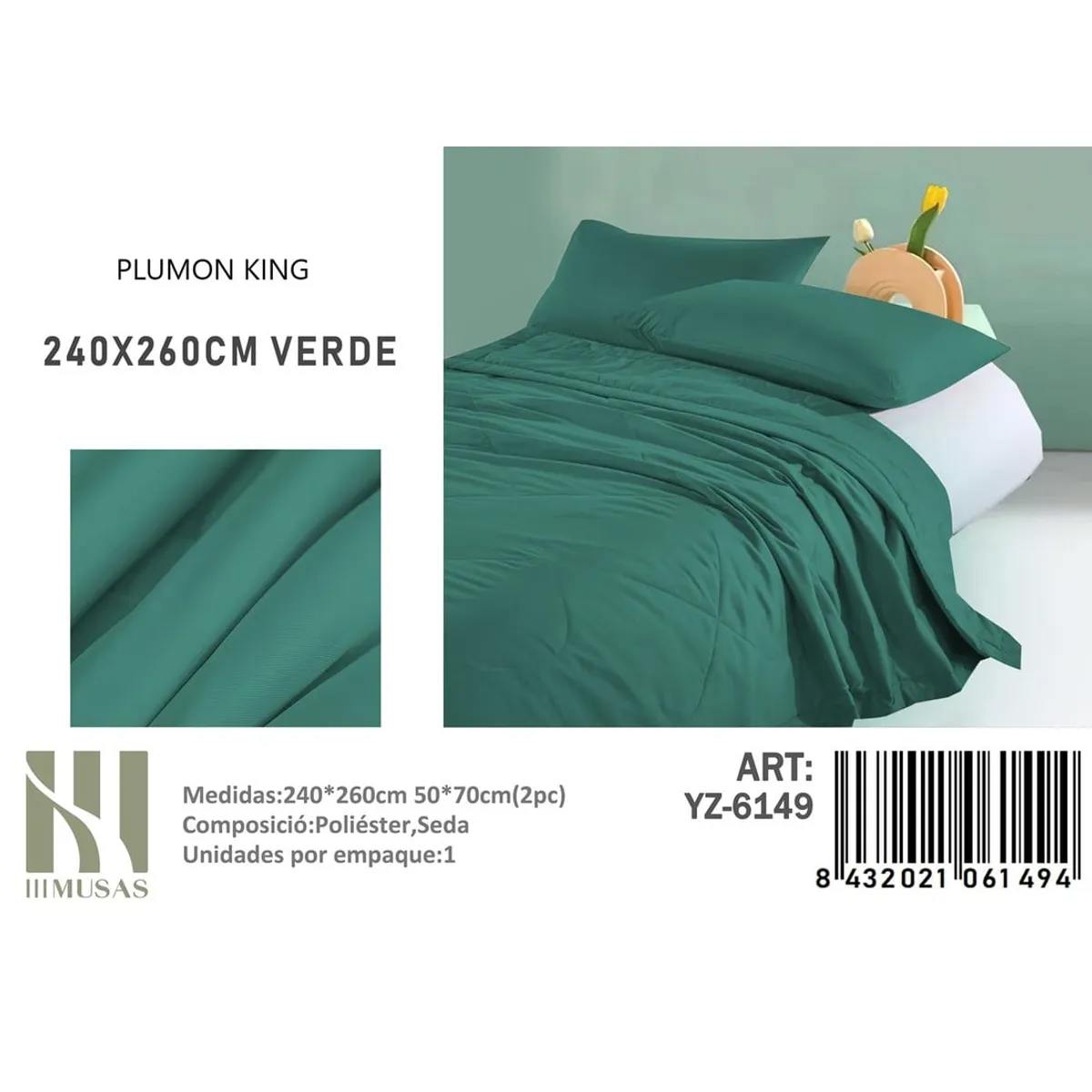 ANGELES DEL HOGAR - PLUMON KING III MUSAS VERDE
