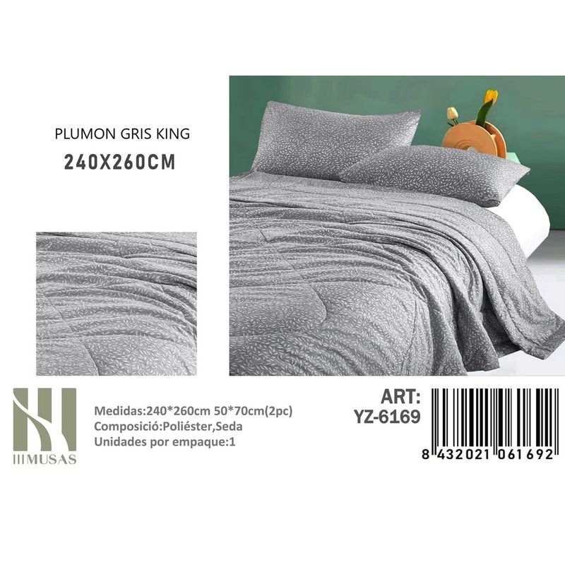ANGELES DEL HOGAR - PLUMON KING III MUSAS GRIS