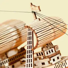 ROBOTIME - Barco Antiguo a Vela - Puzzle 3D de Madera