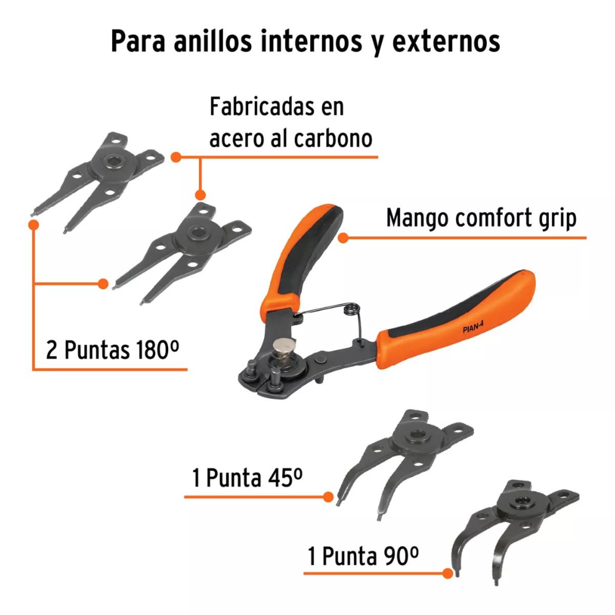 TRUPER - Alicate Saca Seguro 6 Pulgadas 4 En 1 Truper 17355