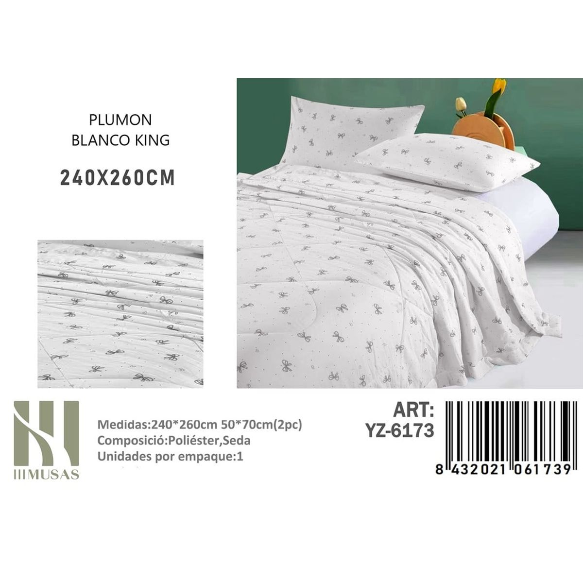 ANGELES DEL HOGAR - PLUMON KING III MUSAS BLANCO