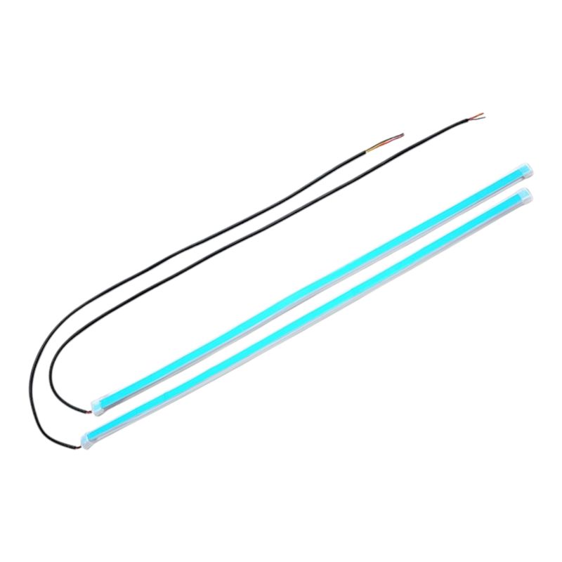 GENERICO - 2x Tiras LED  Foco De Auto BlancoAmbar 12V 60Cm  Movimien