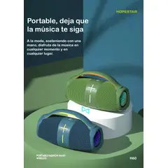 GENERICO - Parlante Portátil H60 Bluetooth 5.3 - Hopestar