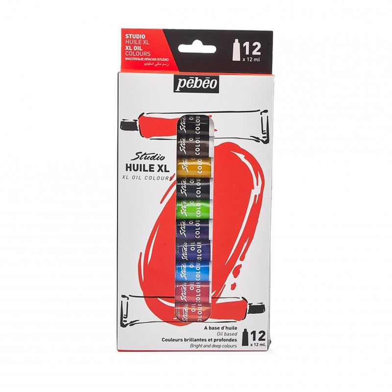 PEBEO - Óleo XL Pebeo Studio Set 12 Colores 12 ml