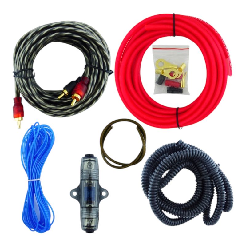 GENERICO - Kit De Cables Para Amplificador Marca XTI De 6 GA