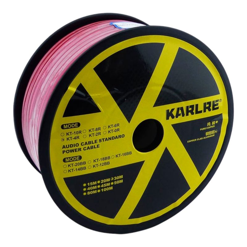 GENERICO - Rollo Cable Para Amplificador / Auto 30 Mts Y Grosor De 4 Ga