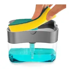 GENERICO - Dispensador de jabón 2 en 1 para lavavajillas de cocina