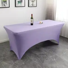 GENERICO - Funda Mantel Elástica Para Mesa De Evento Rectangular - Lila