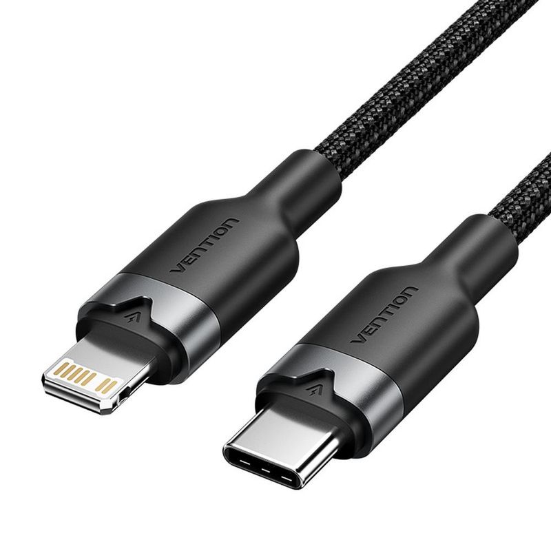 VENTION - Cable carga rápida 2mts reforzado vention para iPhone 14 13