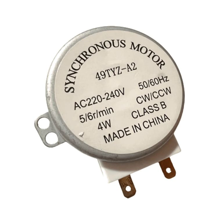 Motor Plato Microondas 56 RPM 4W - Eje Media Luna