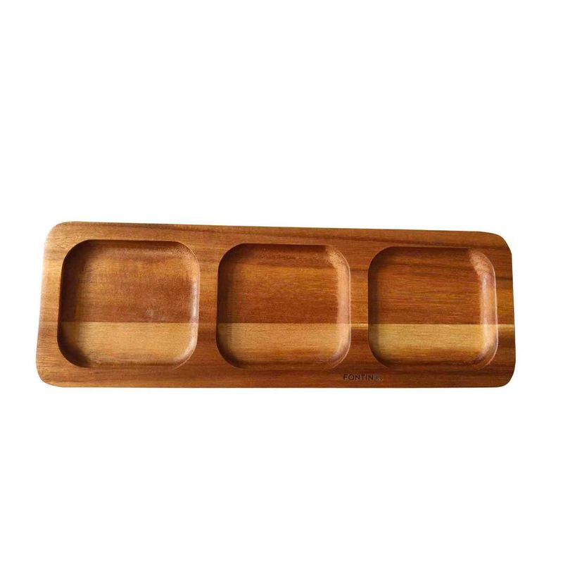 FONTINA - Bandeja Aperitivo de Madera 30x10