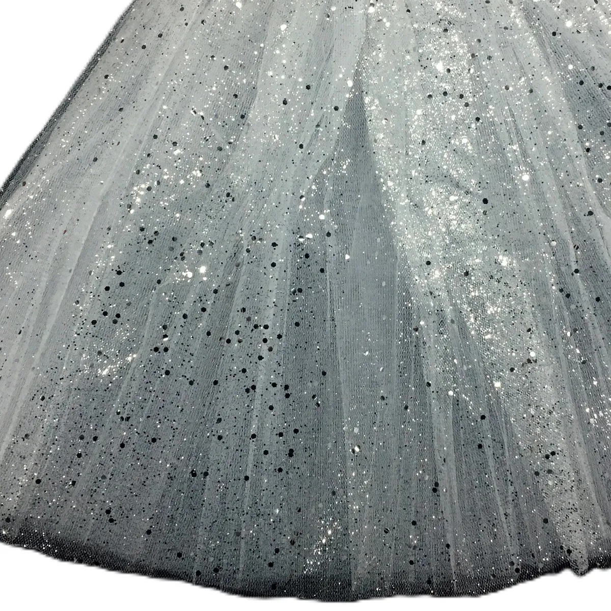 GENERICO - FALDA BALLERINA ADULTO ESCARCHA BLANCO 40CM X1 UNI