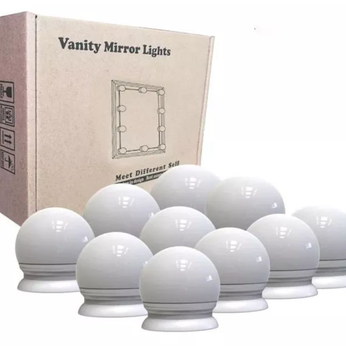 GENERICO - Juego De Luces De Espejo 10 Bombillas Ajustables