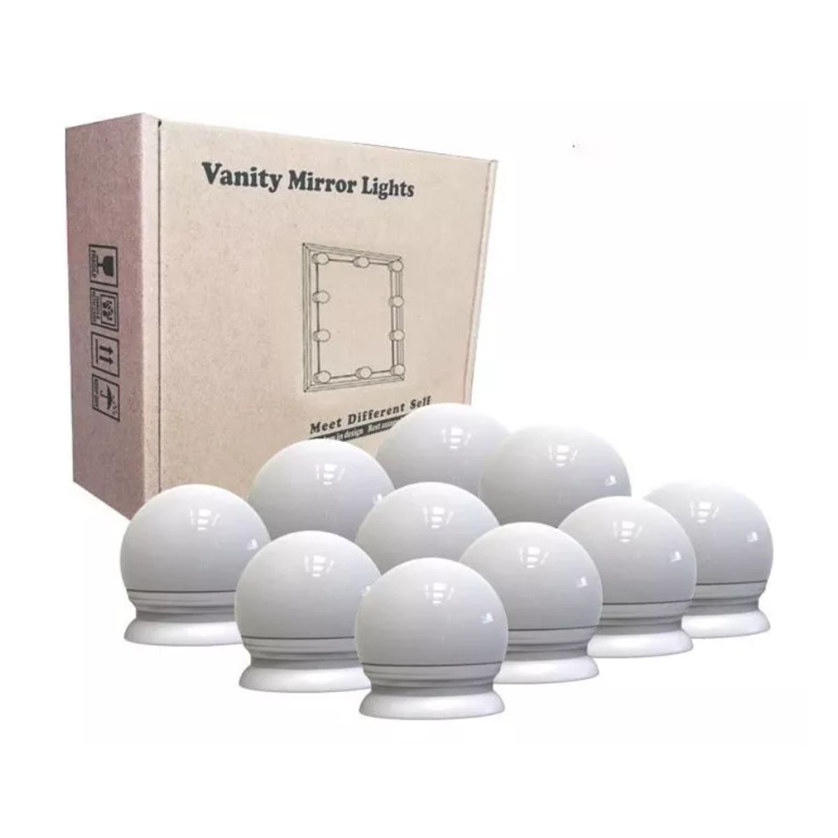 GENERICO - Juego De Luces De Espejo 10 Bombillas Ajustables