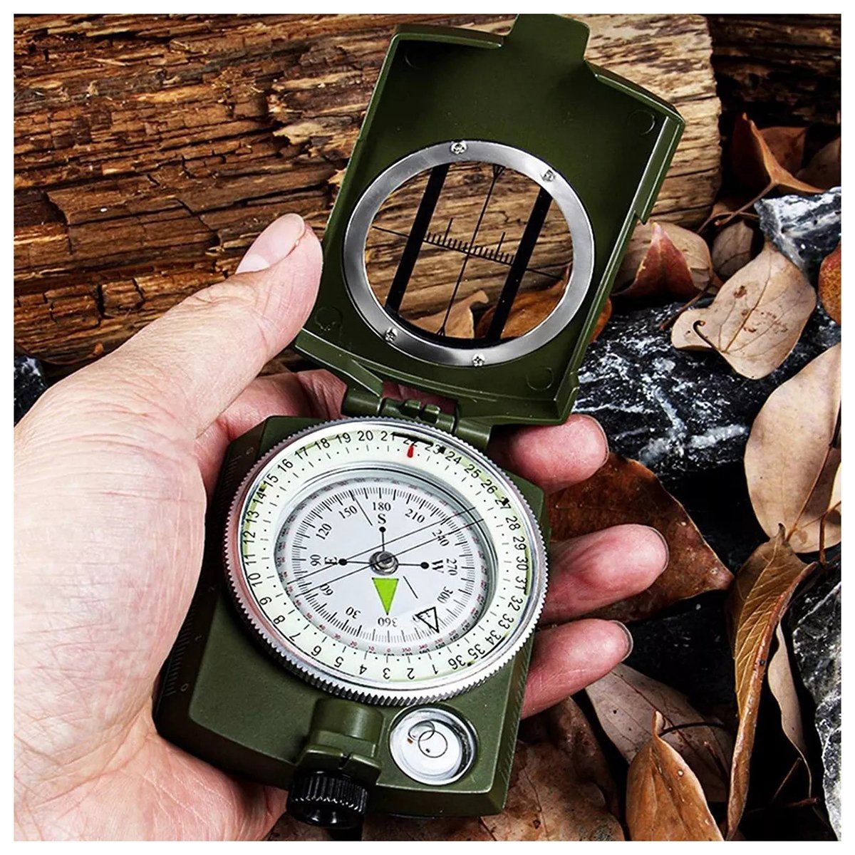 BELKRA - Brujula Militar Multifuncion Con Inclinometro Ip65 Camping