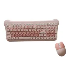 GENERICO - Teclado Gamer Inalámbrico con Mouse 2.4g AS-212 Rosado AOAS