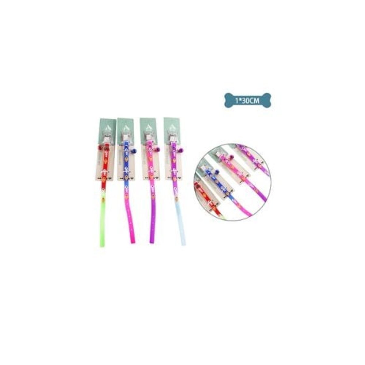 GENERICO - Collar PU Para Gato Color Aleatorio 1x30cm