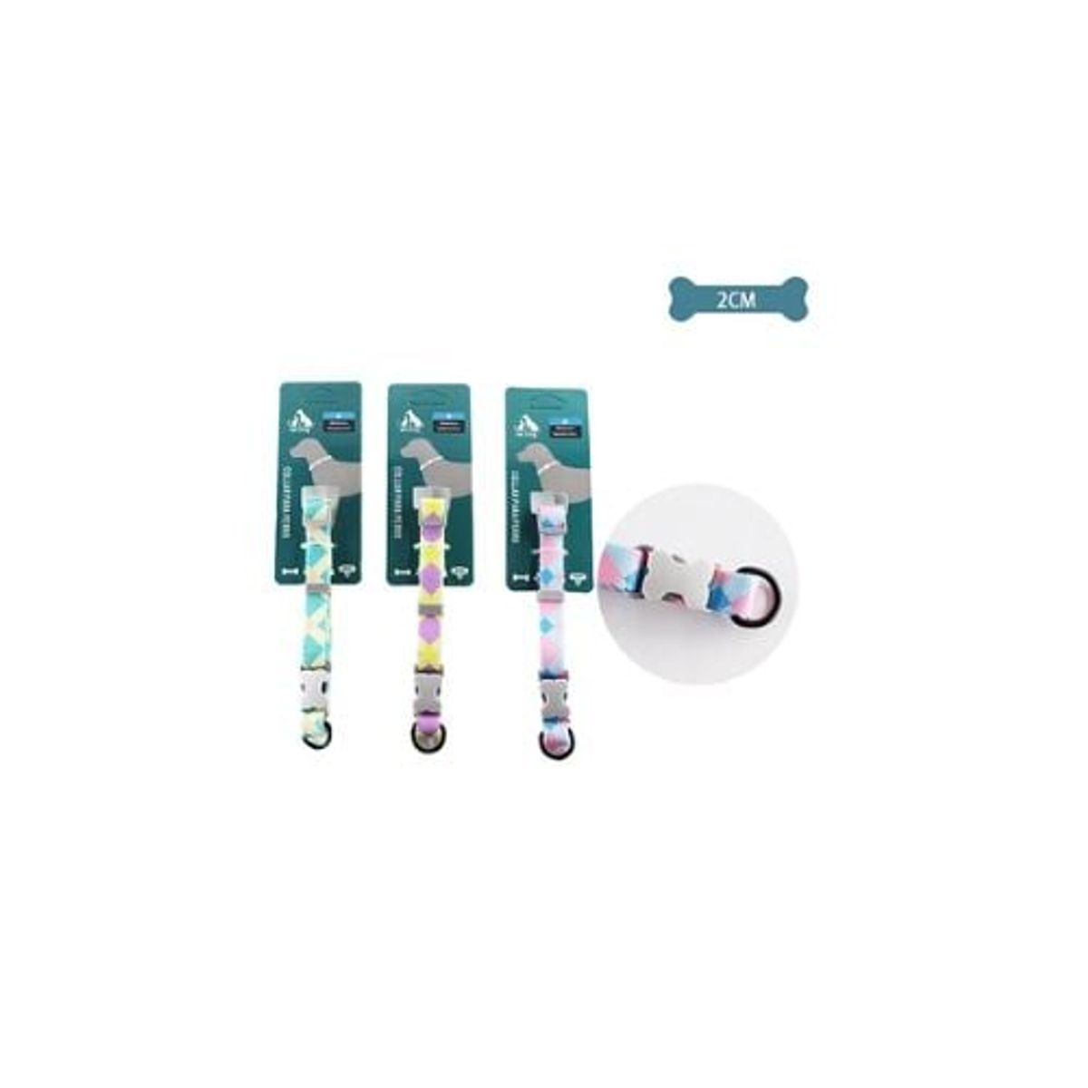 GENERICO - Collar Para Mascota 2cm Color Aleatorio