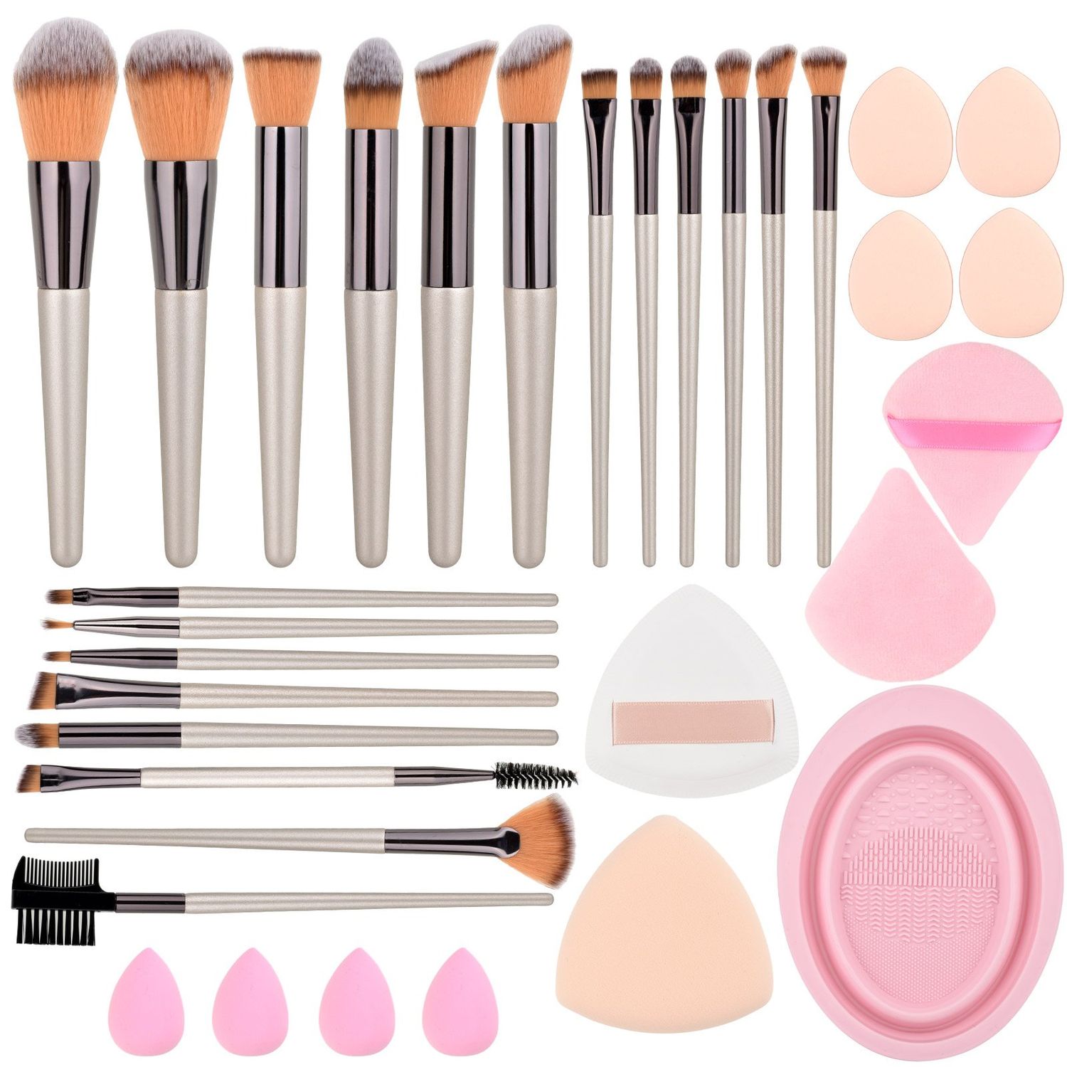 Set Brochas y Pinceles para Maquillaje Profesional 33pcs - image 1