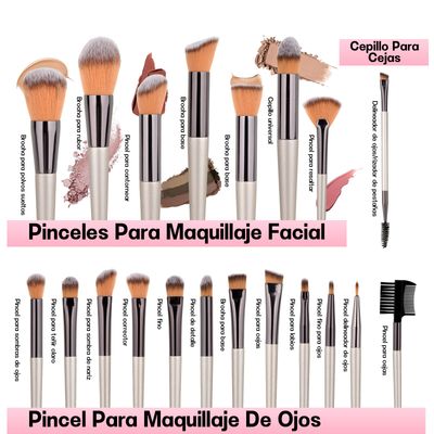 Imagen 2 del producto Set Brochas y Pinceles para Maquillaje Profesional 33pcs