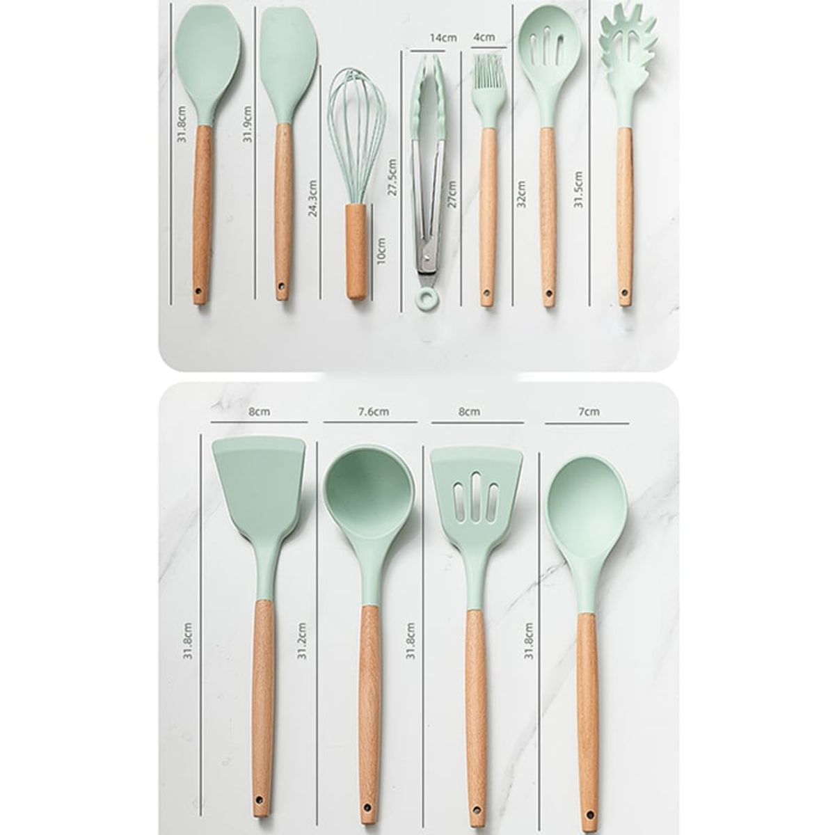 BITART - Set de 12 Utensilios de Cocina de Silicona Menaje Cocina Alta Calidad