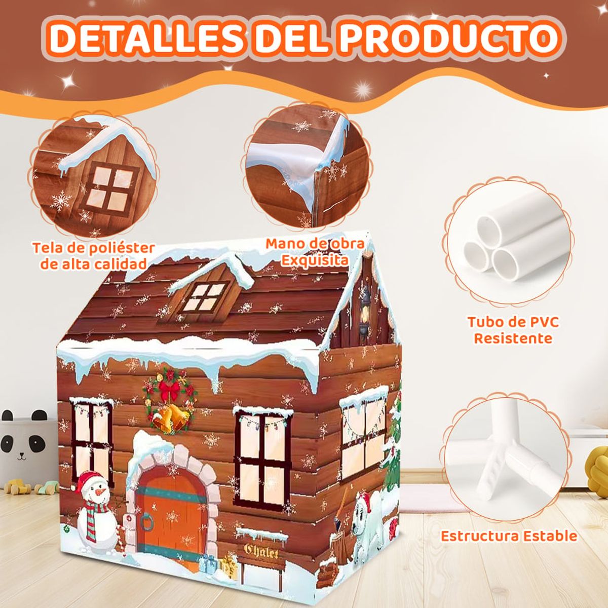LUKOVEE - Carpa Castillo Princesa Niñas Campaña con Luces LED