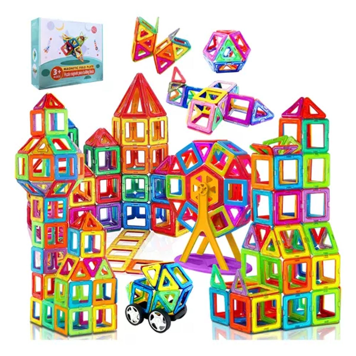 LUKOVEE - Set Còlourful Bloques Magnéticos Para Construir 84 Piezas