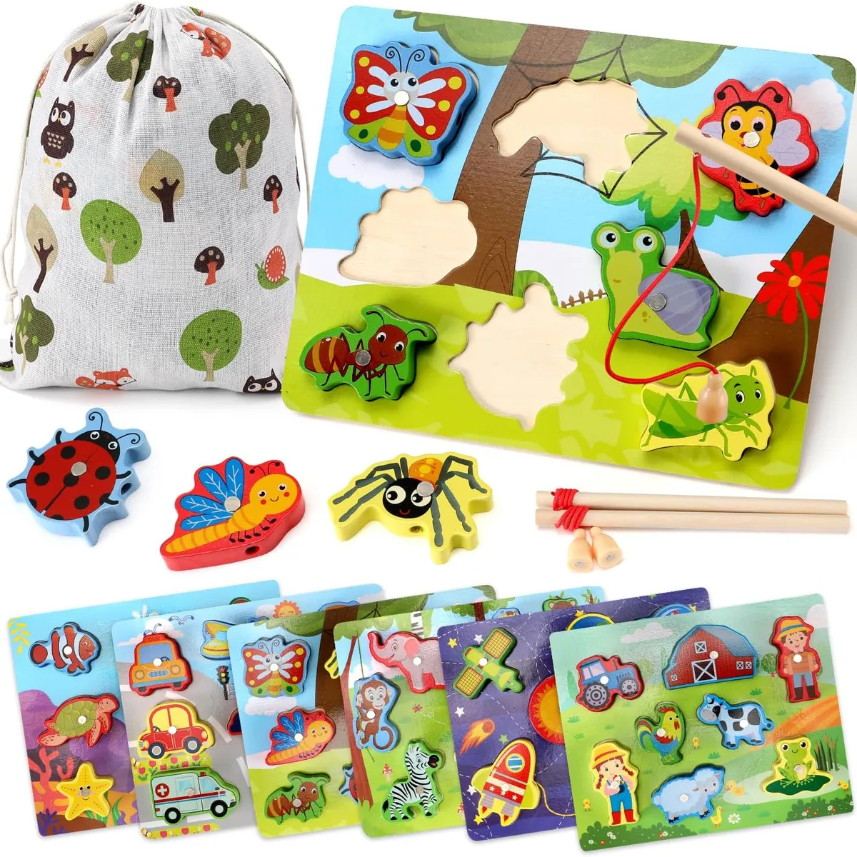LUKOVEE - Juguetes De Pesca Para Niños de Succión Magnética