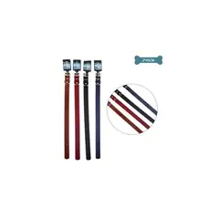 GENERICO - Collar PU Para Mascota Color Aleatorio 2.0 x 45cm 12pcs